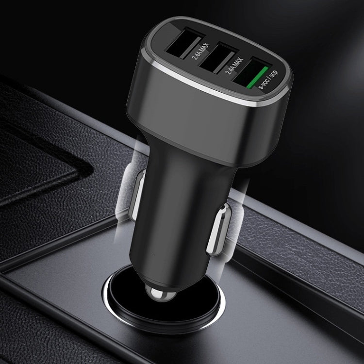 Three USB Ports Car Fast Charging Charger For Huawei/For OPPO/VIVO/OnePlus And Other Flash Charging, Model: GT780 Black - Car Charger by PMC TechLife | Online Shopping South Africa | PMC TechLife