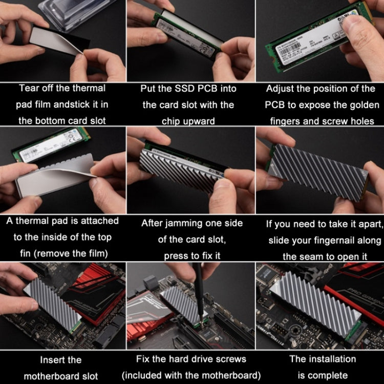 Jonsbo M.2-3 Solid State Radiator For NVME/SSD(Grey) - Fan Cooling by Jonsbo | Online Shopping South Africa | PMC TechLife | Buy Now Pay Later Mobicred