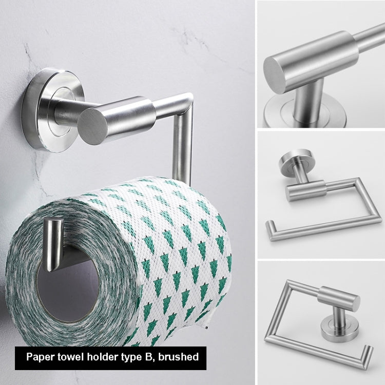 304 Stainless Steel With Grooved Bathroom Pendant Bathroom Shelf,Style: Paper Towel Holder B - Shelves by PMC TechLife | Online Shopping South Africa | PMC TechLife