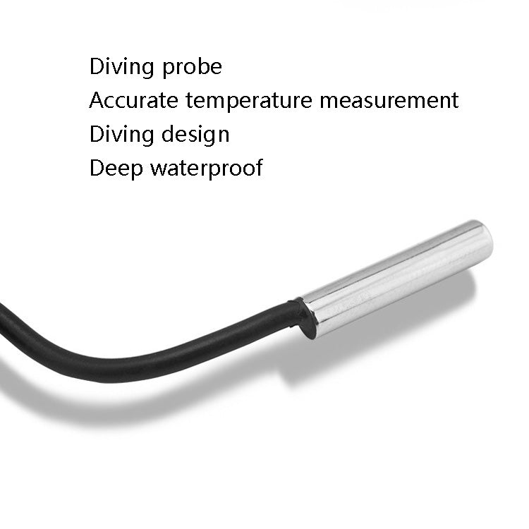 2 PCS Fish Tank Digital Thermometer Waterproof Probe Electronic Measuring Thermometer, Line Length: 2m (White) - Thermometer by PMC TechLife | Online Shopping South Africa | PMC TechLife