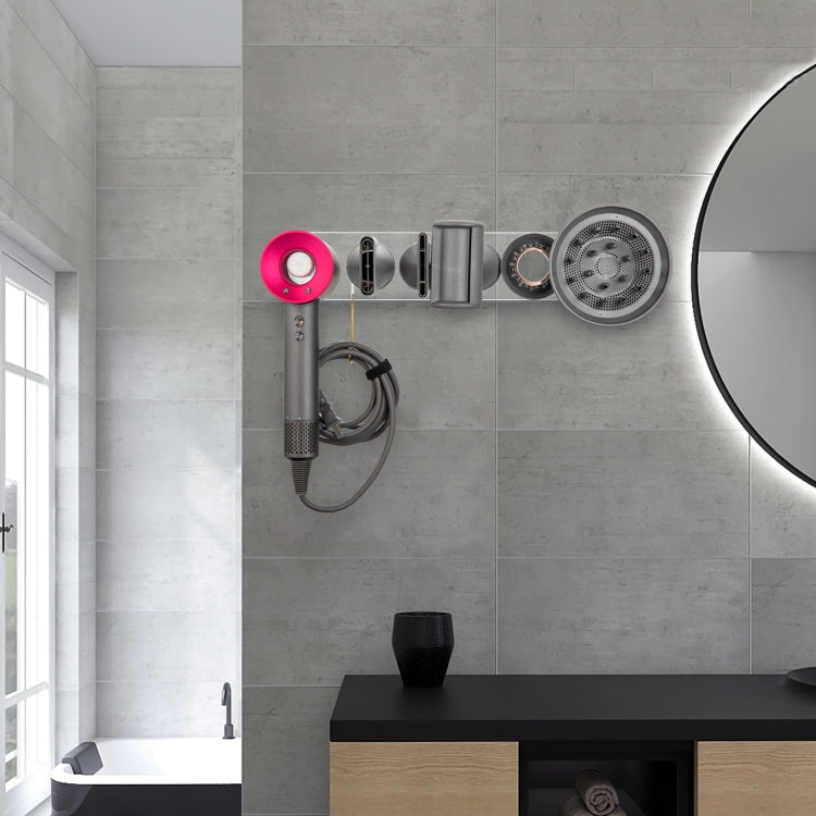 JD01 Punch-Free Hange Acrylic Hair Dryer Storage Bracket For Dyson Hair Dryer(Black) - free shipping - PMC TechLife - Order now!