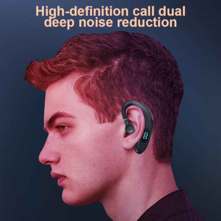 Q20 Bluetooth 5.2 Business Digital Display Sports Earhook Stereo Earphone(Blue) - Bluetooth Earphone by PMC TechLife | Online Shopping South Africa | PMC TechLife