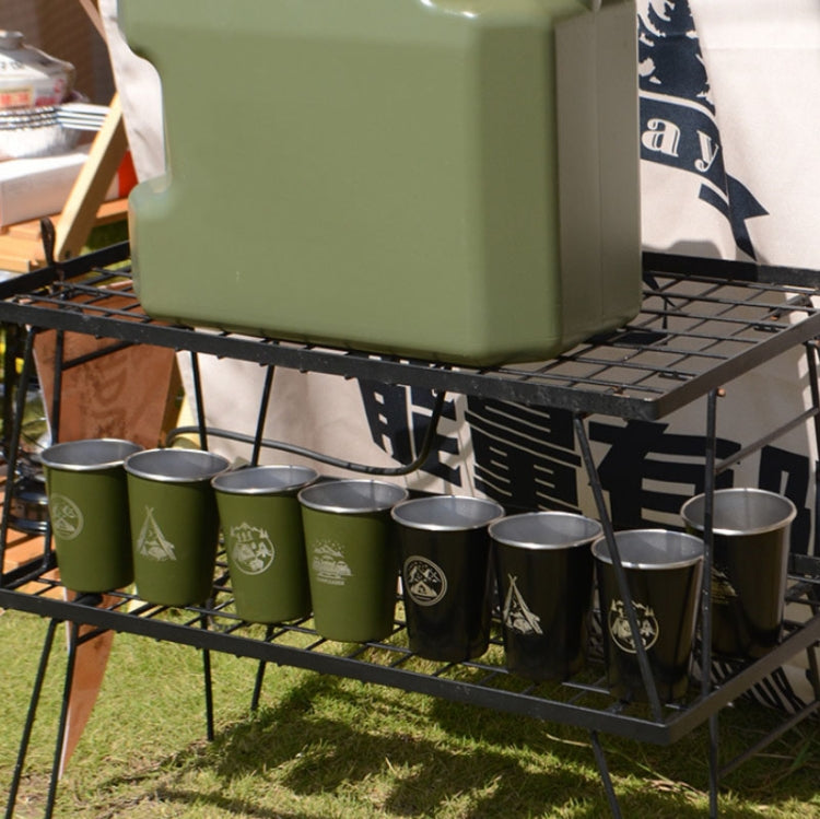 4 PCS / Set Outdoor Picnic Stainless Steel Cup With Storage Bag (Army Green) - free shipping - PMC TechLife - Order now!