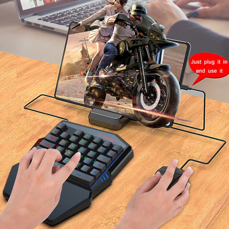T-WOLF Mobile Gaming One-Handed Keyboard���Specification��� Keyboard + Mouse + Throne - free shipping - PMC TechLife - Order now!