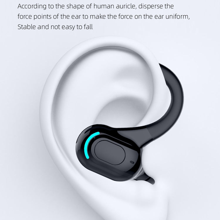 F8 Bluetooth 5.1 Ear-Mounted Stereo Wireless Sports Earphone(Black+Blue) - Bluetooth Earphone by PMC TechLife | Online Shopping South Africa | PMC TechLife