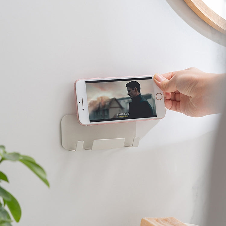 2 PCS Punch-Free Wall-Mounted Rack Mobile Phone Charging Holder(Blue) - Hand-Sticking Bracket by PMC TechLife | Online Shopping South Africa | PMC TechLife