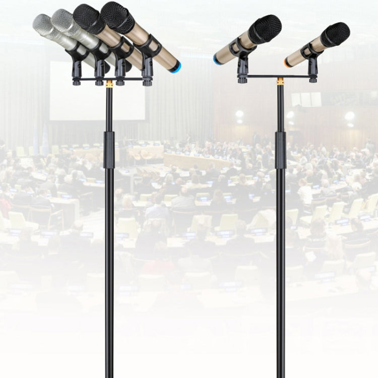 A16 Double-headed Microphone Clip Aluminum Pole Microphone Accessories - Microphone by PMC TechLife | Online Shopping South Africa | PMC TechLife