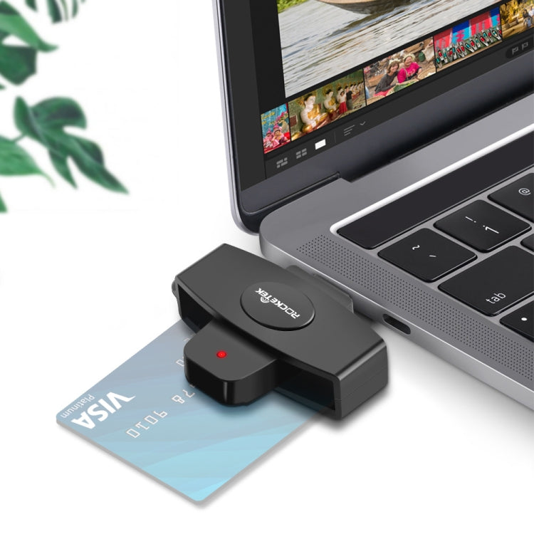 Rocketek CSCR3 Smart CAC Card Reader Type-c Bank Tax Declaration SIM Card/IC Card ID Card Reader(Black) - by PMC TechLife | Online Shopping South Africa | PMC TechLife | Buy Now Pay Later Mobicred