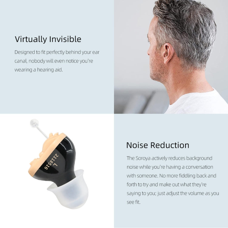 Battery Type Digital Noise Reduction Hearing Aid Elderly Sound Amplifier(Complexion Right Ear) - Hearing Aids by PMC TechLife | Online Shopping South Africa | PMC TechLife