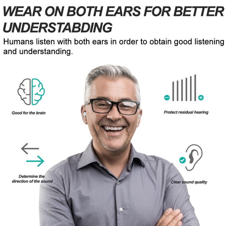 TWS On-Ear Sound Amplifier Hearing Aid with Charging Compartment(Skin Color) - free shipping - PMC TechLife - Order now!
