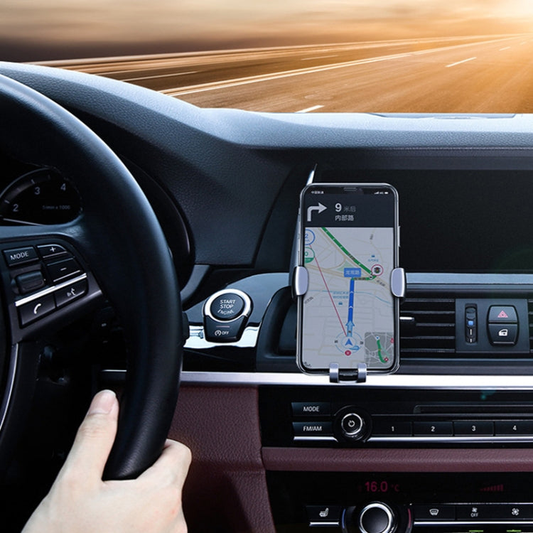 Universal Metal Gravity Car Phone Holder(Silver) - Car Holders by PMC TechLife | Online Shopping South Africa | PMC TechLife