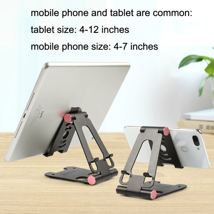XY-02 Folding Live Aluminum Alloy Desktop Tablet Computer Mobile Phone Bracket(Silver) - Desktop Holder by PMC TechLife | Online Shopping South Africa | PMC TechLife