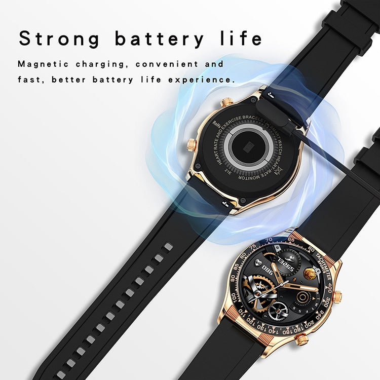 LOANIY E18 Pro Smart Bluetooth Calling Watch with NFC Function, Color: Black Leather - free shipping - PMC TechLife - Order now!
