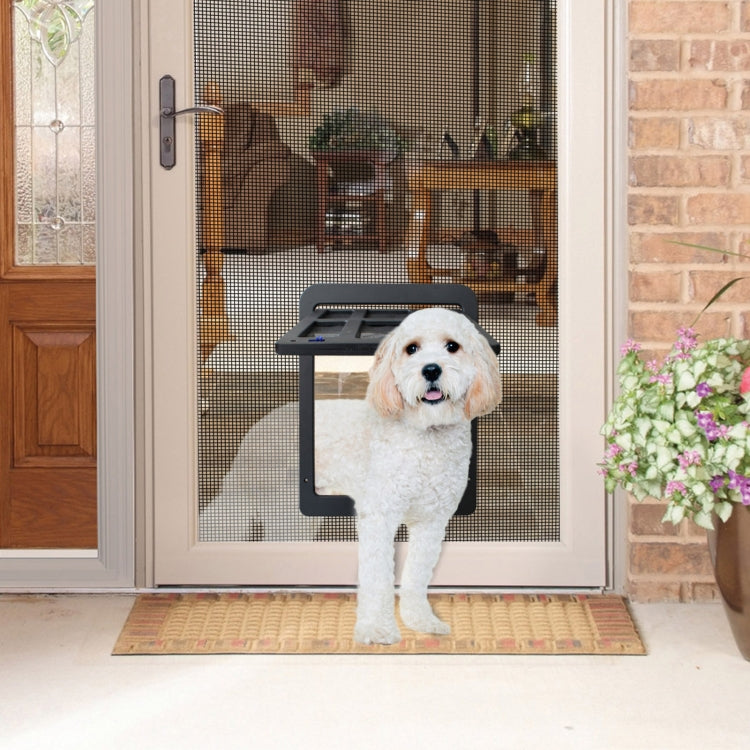 34cmx 44cm Pet Window Door Dog Cat Cave Anti-mosquito Pet Lattice Door(Black) - Pet Screen Doors by PMC TechLife | Online Shopping South Africa | PMC TechLife