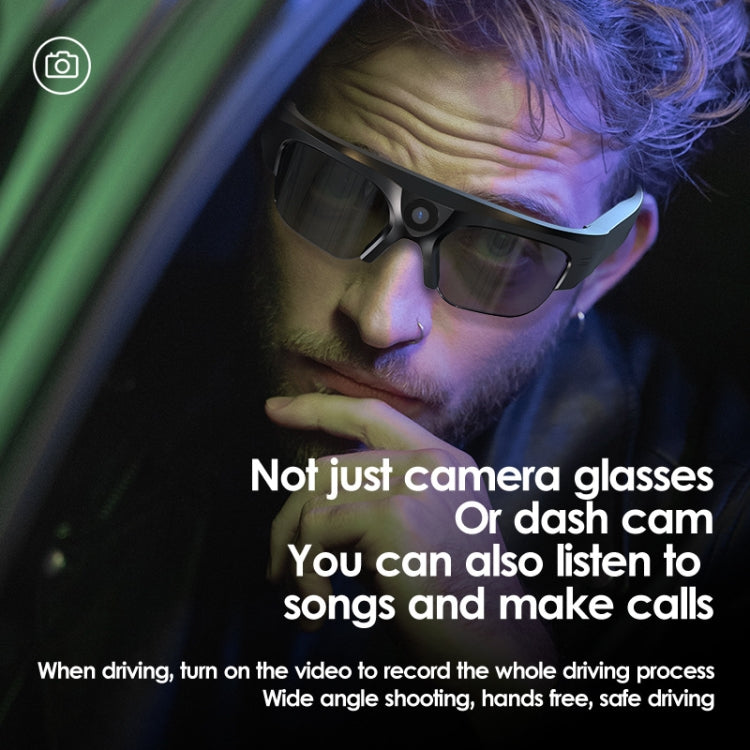 XV16 Anti-blue Light Cycling Wireless DV Sports BT Headset Audio Smart Glasses(Black) - Bluetooth Earphone by PMC TechLife | Online Shopping South Africa | PMC TechLife