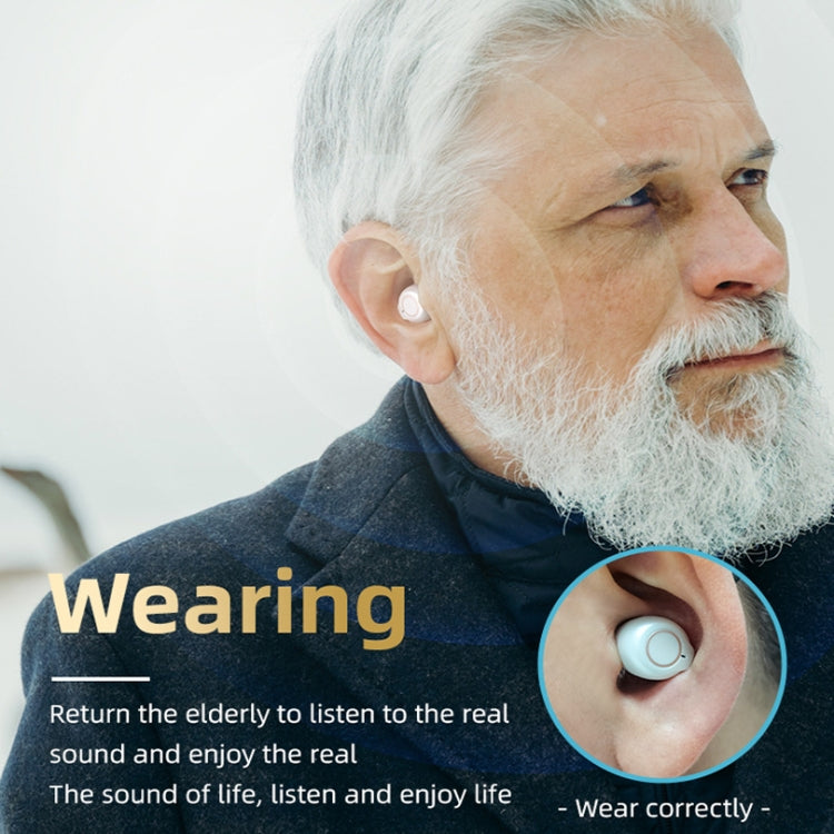 GM-902 Wireless Magnetic Charging Hearing Aids Elderly Sound Amplifier(Skin-color+White) - Hearing Aids by PMC TechLife | Online Shopping South Africa | PMC TechLife | Buy Now Pay Later Mobicred