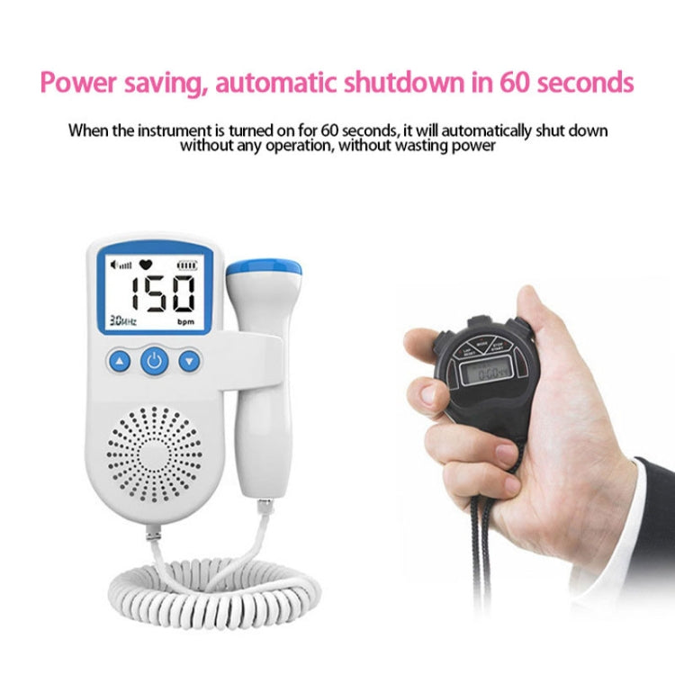 B3 Home Doppler Ultrasound Handheld Fetal Heart Pregnant Women Fetal Heart Monitor(Blue) - Heart Rate Monitoring by PMC TechLife | Online Shopping South Africa | PMC TechLife