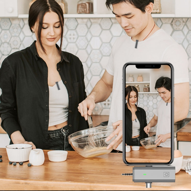 S17 Wireless 3 In 1 Lavalier MIC For Phone SLR Camera Loudspeaker ,Spec: 1 Drag Two Full Black - Microphone by PMC TechLife | Online Shopping South Africa | PMC TechLife | Buy Now Pay Later Mobicred