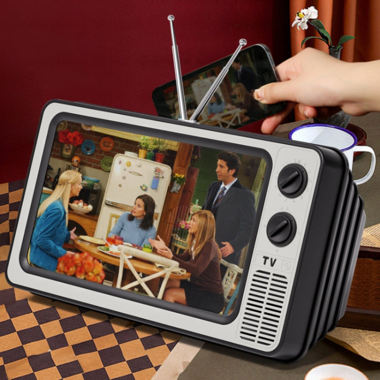 Retro TV Mobile Phone Screen Video Amplifier Mobile Phone Holder(Gray) - free shipping - PMC TechLife - Order now!