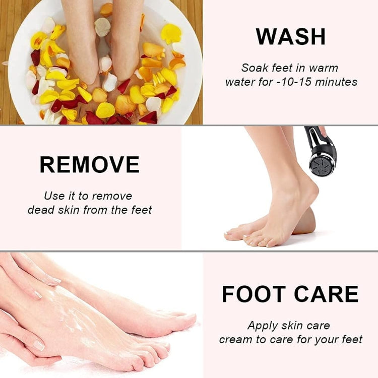 JD-510 Rechargeable Electric Foot Callus Remover with Vacuum Cleaner 10 In 1 Kit Black - free shipping - PMC TechLife - Order now!