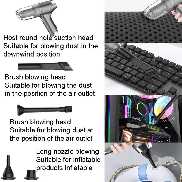 SUITU ST-6671 Wireless Car Vacuum Cleaner Small Handheld Blowing and Suction Dual Use, Style: Brushless Dark Green - free shipping - PMC TechLife - Order now!