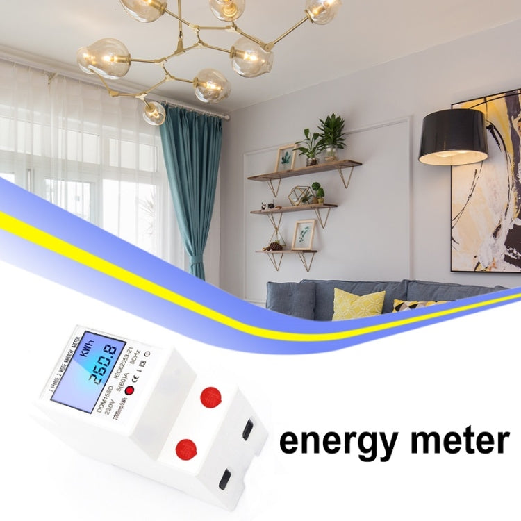 DDM15SD 20 (80) A Single-phase Multi-function Rail Meter with Backlight LCD Display - free shipping - PMC TechLife - Order now!