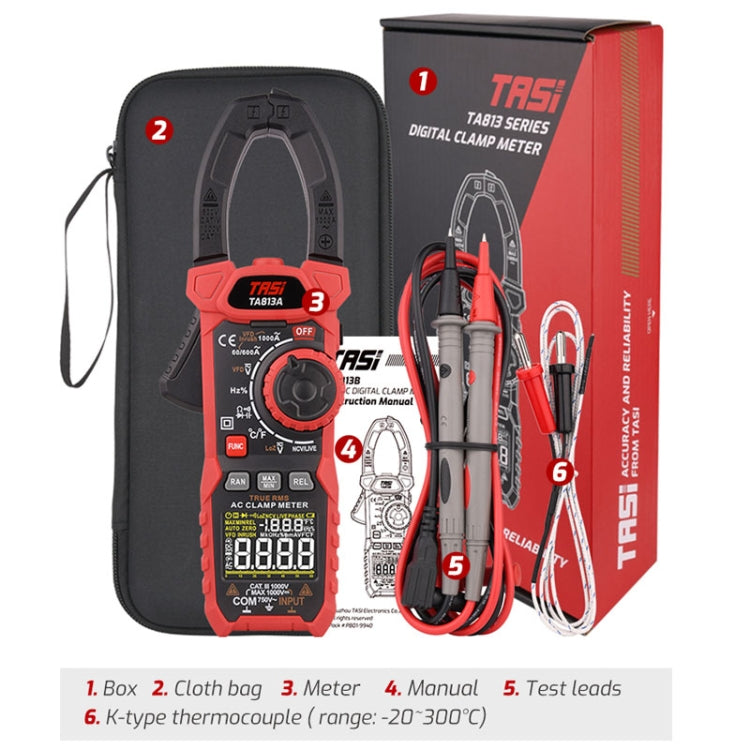 TASI TA813B Clamp Meter High Accuracy AC DC Voltage Ammeter - free shipping - PMC TechLife - Order now!
