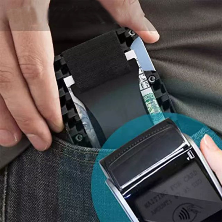 Credit Card Holder Wallets RFID Blocking Slim Metal Card Clip, Color: Red Forging Carbon - Antimagnetic RFID Package by PMC TechLife | Online Shopping South Africa | PMC TechLife | Buy Now Pay Later Mobicred