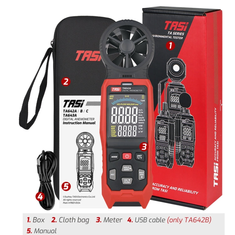 TASI TA642B Portable Digital Wind Speed Meter Air Volume Tester - free shipping - PMC TechLife - Order now!