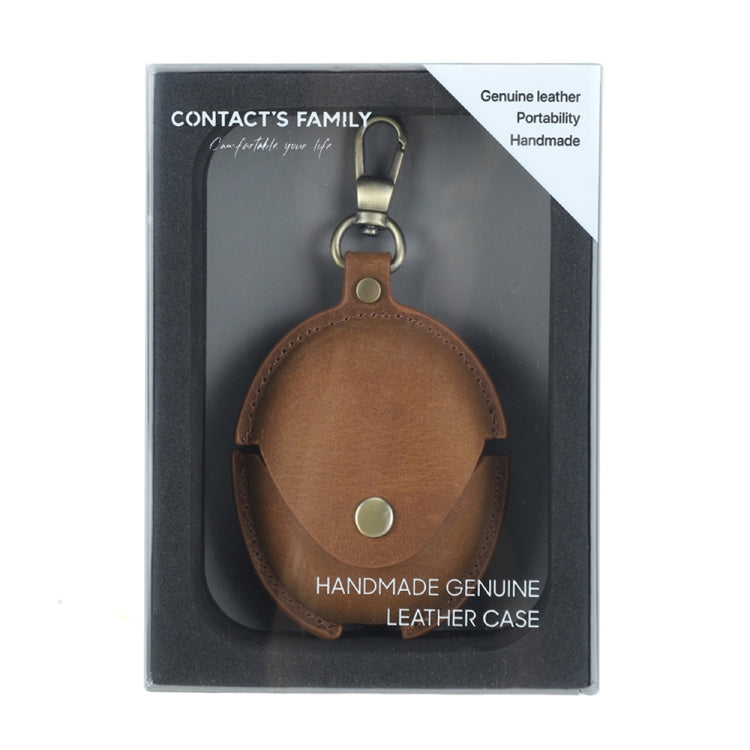 For Huawei FreeBuds 5 CONTACTS FAMILY CF1170 Cowhide Anti-Fall Bluetooth Earphone Protective Case(Brown) - free shipping - PMC TechLife - Order now!