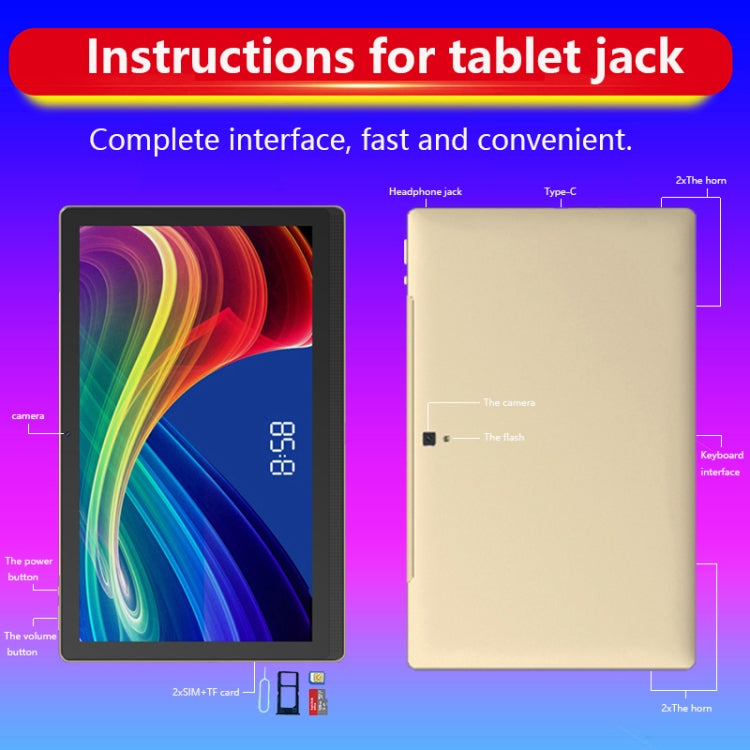 M101 4G LTE Tablet PC, 14.1 inch, 4GB+128GB, Android 8.1 MTK6797 Deca Core 2.1GHz, Dual SIM, Support GPS, OTG, WiFi, BT(Blue) - Others by PMC TechLife | Online Shopping South Africa | PMC TechLife