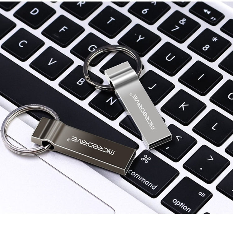 MicroDrive 128GB USB 2.0 Metal Keychain U Disk (Grey) - USB Flash Drives by MicroDrive | Online Shopping South Africa | PMC TechLife | Buy Now Pay Later Mobicred