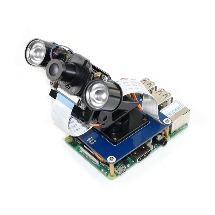Waveshare 2-DOF Pan-Tilt HAT for Raspberry Pi, Light Intensity Sensing, I2C Interface - free shipping - PMC TechLife - Order now!