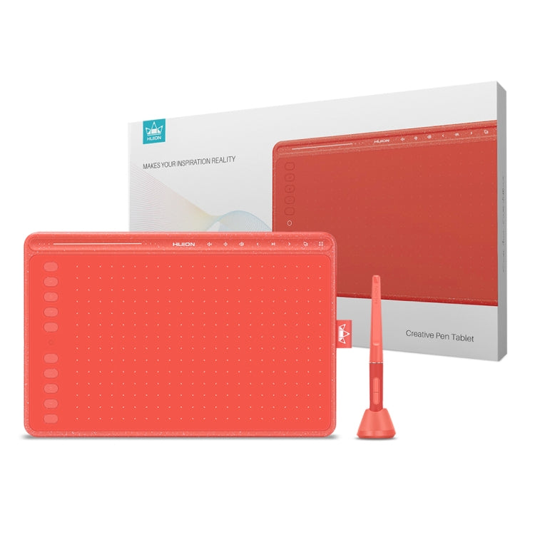 HUION HS611 5080 LPI Touch Strip Art Drawing Tablet for Fun, with Battery-free Pen & Pen Holder (Red) - free shipping - PMC TechLife - Order now!