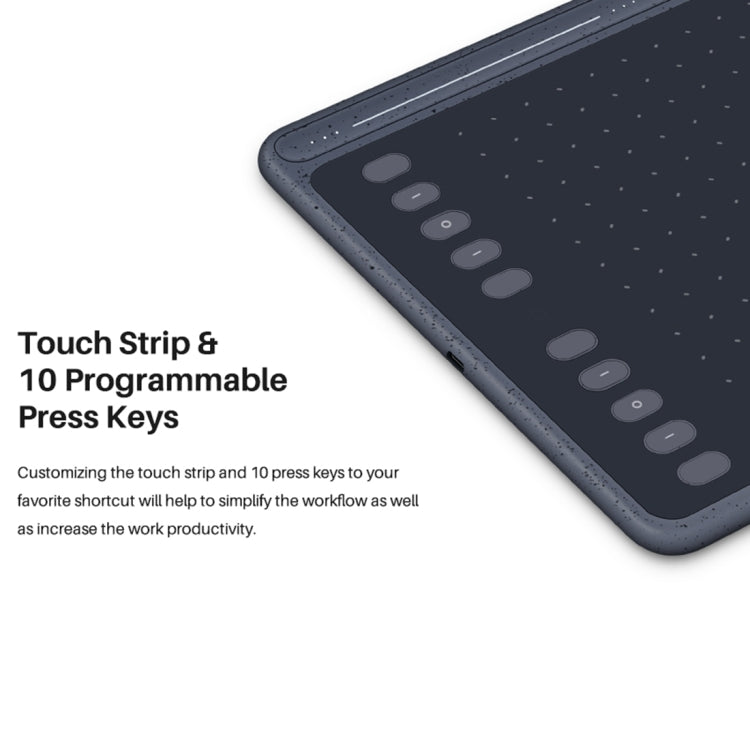 HUION HS611 5080 LPI Touch Strip Art Drawing Tablet for Fun, with Battery-free Pen & Pen Holder (Red) - free shipping - PMC TechLife - Order now!