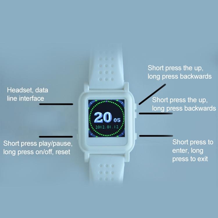 Q998 16GB MP4 E-book Privacy Reading Smart Watch, Support Time Display / Music & Video Playing / Picture Browsing / Stopwatch(White) - free shipping - PMC TechLife - Order now!