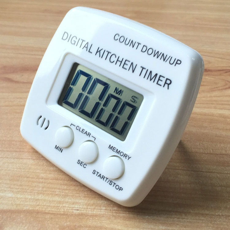 Kitchen Timer Digital Electronic Loud Alarm Magnetic Backing With Holder for Cooking Baking Sports Games Office(White) - Digital Countdown by PMC Jewellery | Online Shopping South Africa | PMC Jewellery | Buy Now Pay Later Mobicred