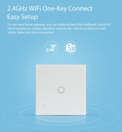 NEO NAS-SC01W Wireless WiFi EU Smart Light Control Switch 1Gang - Smart Switch by NEO | Online Shopping South Africa | PMC Jewellery | Buy Now Pay Later Mobicred