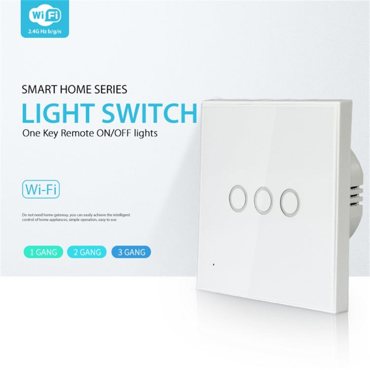 NEO NAS-SC03W Wireless WiFi EU Smart Light Control Switch 3Gang - Smart Switch by NEO | Online Shopping South Africa | PMC Jewellery | Buy Now Pay Later Mobicred