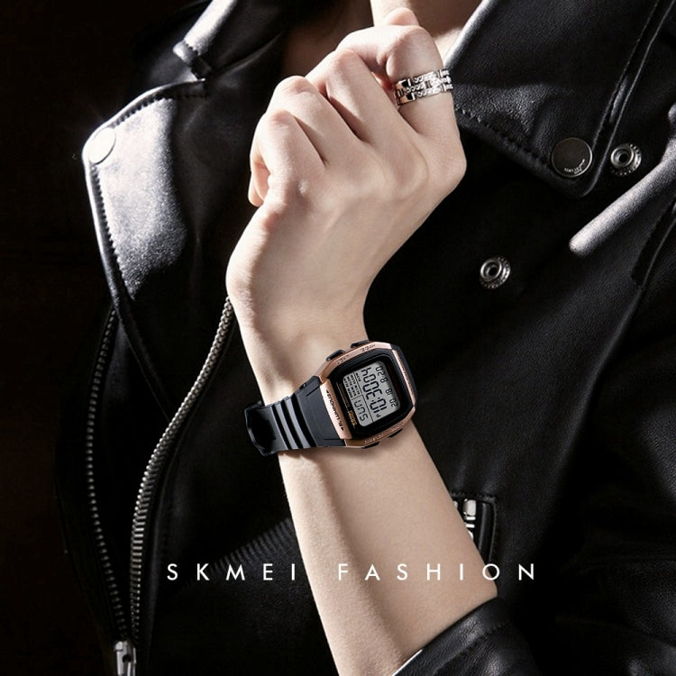 SKMEI 1278 Fashionable Outdoor 50m Waterproof Digital Watch Student Sports Wrist Watch Support 5 Group Alarm Clocks(Rose Gold) - free shipping - PMC TechLife - Order now!