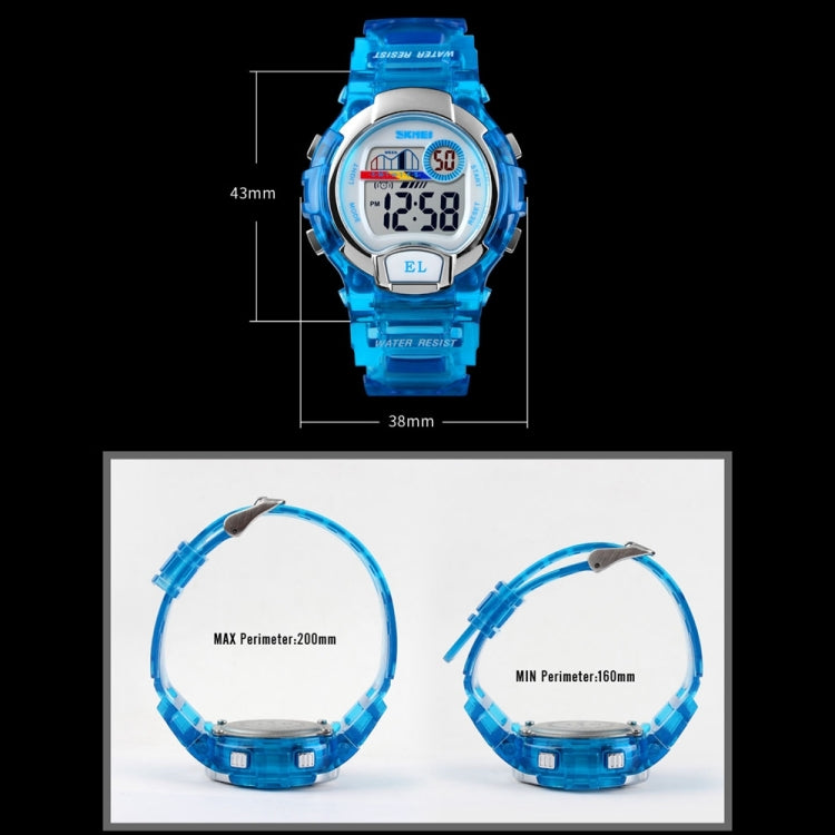 SKMEI 1450 Women Transparent Digital Watch 50m Waterproof Sports Watch with LED Light(Black) - free shipping - PMC TechLife - Order now!