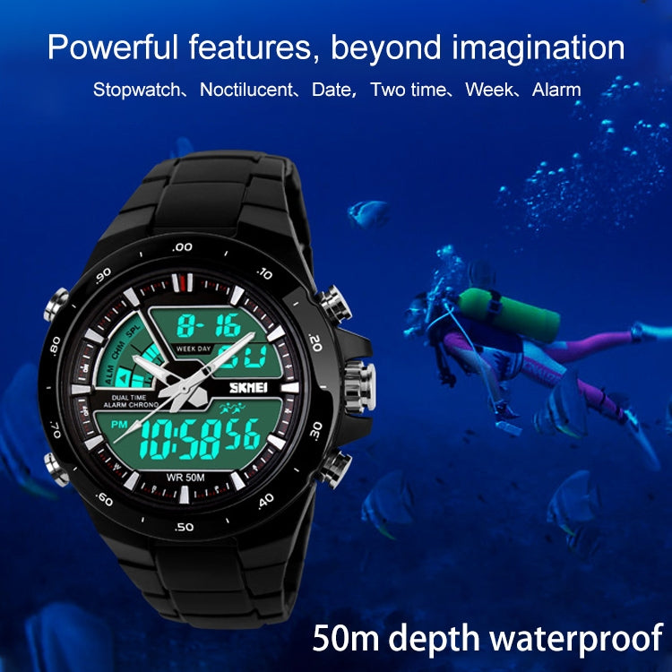 SKMEI 1016 Multifunctional Men Outdoor Sports Noctilucent Waterproof Double Digital Watch (Gold) - free shipping - PMC TechLife - Order now!