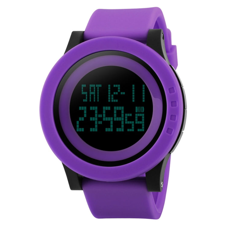 SKMEI 1142 Multifunctional Men Outdoor Sports Noctilucent Waterproof Silica Gel Digital Watch (Purple) - free shipping - PMC TechLife - Order now!