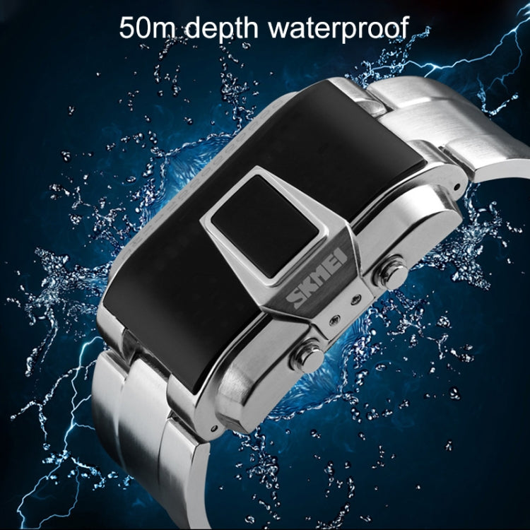 SKMEI 1179 Multifunctional Men Outdoor Sports Noctilucent Waterproof LED Digital Watch(Silver) - free shipping - PMC TechLife - Order now!