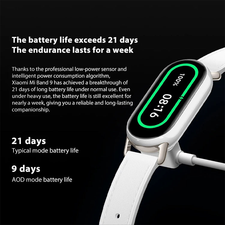 Original Xiaomi Smart Band 9 1.62 inch AMOLED Screen 5ATM Waterproof Smart Watch, Support Blood Oxygen / Heart Rate Monitor (Black) - free shipping - PMC TechLife - Order now!
