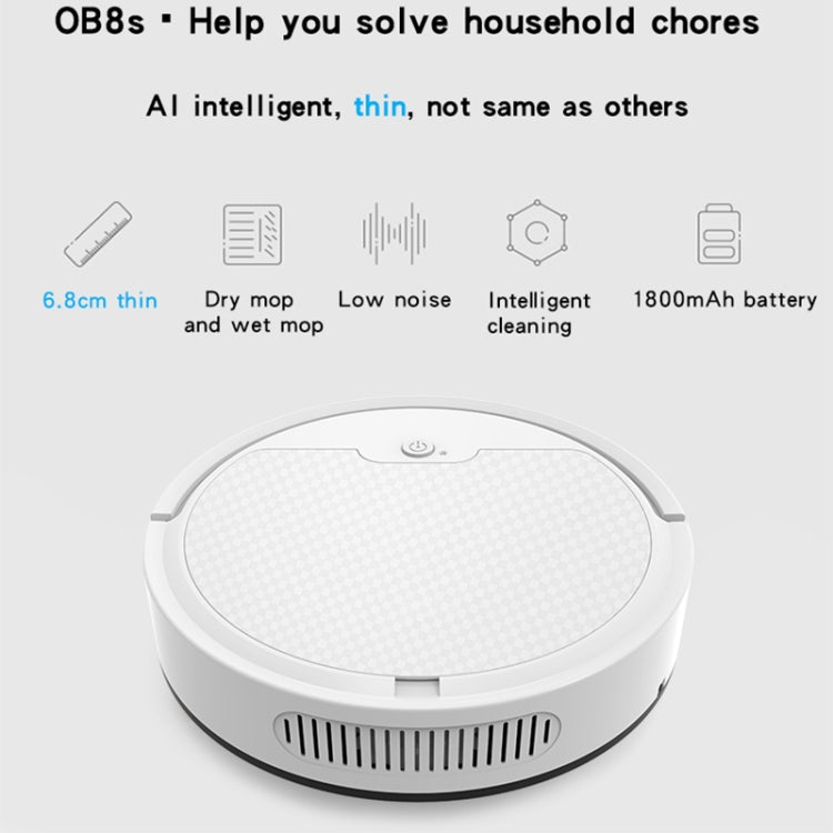 BOWAI OB8S Household Intelligent Path Charging Sweeping Robot (White) - Robot Vacuum Cleaner by PMC TechLife | Online Shopping South Africa | PMC TechLife | Buy Now Pay Later Mobicred