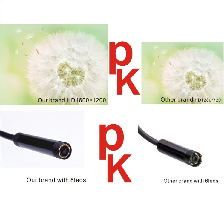 YPC110 8mm 2.0MP HD Camera WiFi Endoscope Snake Tube Inspection Camera with 8 LED, Waterproof IP68, Lens Diameter: 8mm, Length: 2m, Soft Line -  by PMC TechLife | Online Shopping South Africa | PMC TechLife | Buy Now Pay Later Mobicred