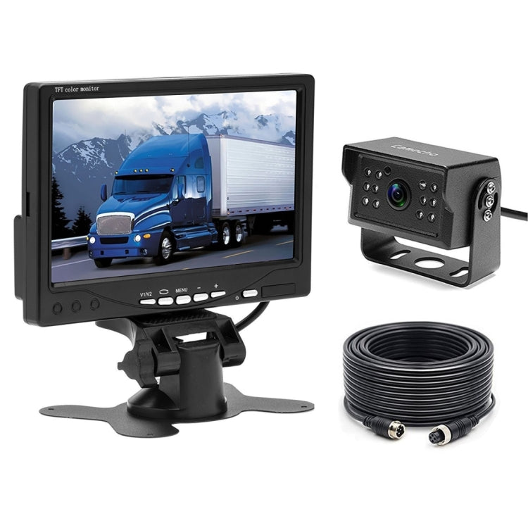 A1509 7 inch HD Car 12 IR Night Vision Rear View Backup Camera Rearview Monitor with 15m Cable - Rear View Cameras by PMC Jewellery | Online Shopping South Africa | PMC Jewellery | Buy Now Pay Later Mobicred