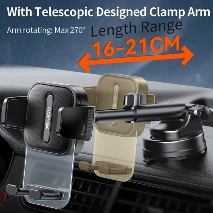 Yesido C261 Suction Cup Type Telescopic Car Phone Holder - Car Holders by Yesido | Online Shopping South Africa | PMC Jewellery | Buy Now Pay Later Mobicred