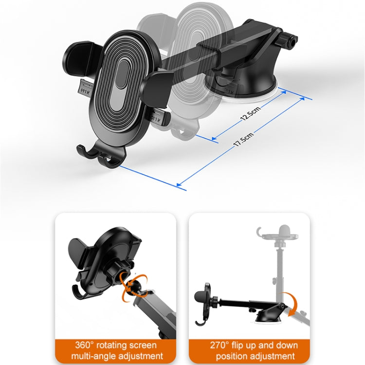 WIWU CH012 Car Suction Cup Type Extendable Bracket - Car Holders by WIWU | Online Shopping South Africa | PMC Jewellery | Buy Now Pay Later Mobicred